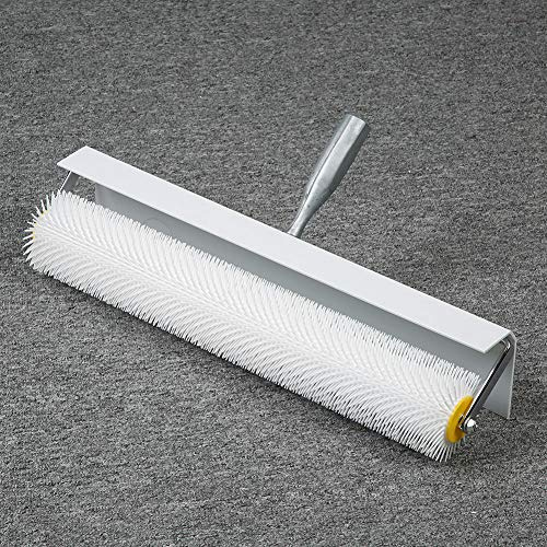 Spachtelwalze 500 mm mit Spritzschutz und Stachelprofil | Farbroller für grobe Putzstrukturen, 21 mm Stacheln, inklusive Abweiser, Wandgestaltung mit Spachtelmasse, Putzrolle
