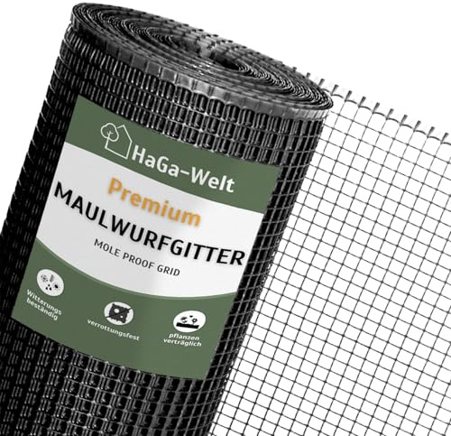 HaGa Maulwurfgitter 1,2m x 50m Breite aus Kunststoff zum Maulwurf Vertreiben im Garten - tierfreundlicher Maulwurf Vertreiber | Maulwurfschreck