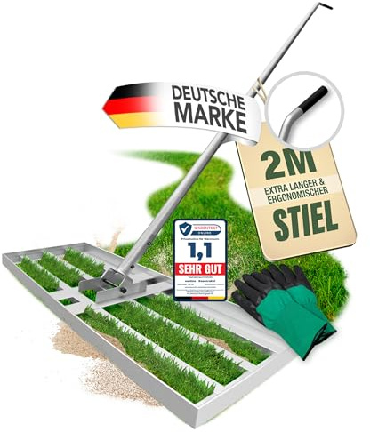 easimo | Rasen Rakel 80x30 cm - Hochwertiges Rasenpflege | Werkzeug zur Bodenebenheit, Gartenpflege & Rasenpflege | Robuste Stahlkonstruktion
