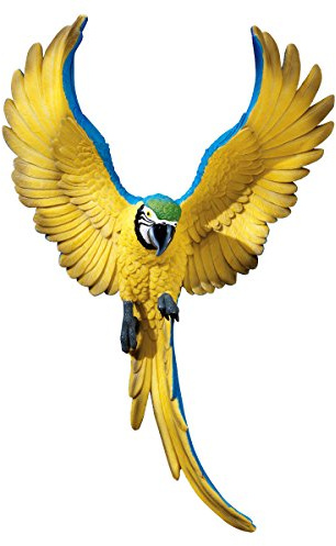Design Toscano Wandfigur Phineas the Flapping Macaw, Flügelschlagender Vogel