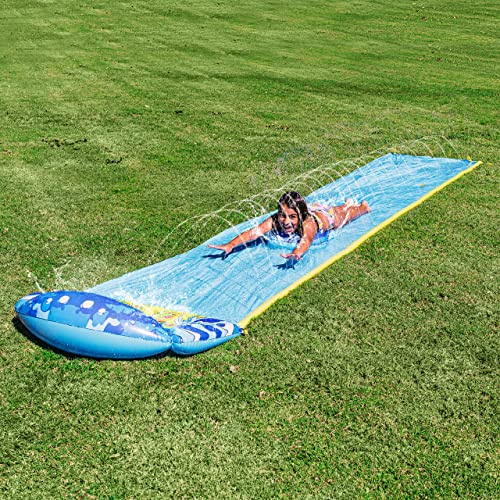 JOYIN 230in x 35,5in (584,2 x 90,2 cm) Wasserrutsche mit 1 Bodyboard, Sommerspielzeug mit eingebautem Sprinkler für Garten und Außen-Wasserspaß