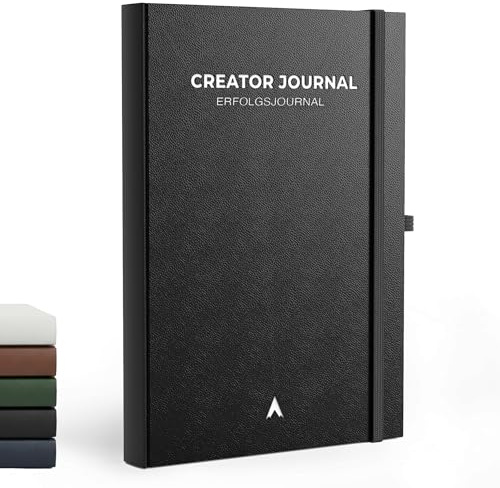 CREATOR JOURNAL Erfolgsjournal [ORIGINAL] - Journal Buch für Fokus, Struktur & Motivation (inkl. Videokurs) Tagebuch für Erwachsene, Planer, Book Journal, Tagesplaner (Schwarz)