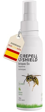 RepellShield® Natürliches Wespenspray mit Geraniol -100ml - Präzise Vertreibung durch Insektenspray als Wespen Abwehr - Zitrusduft
