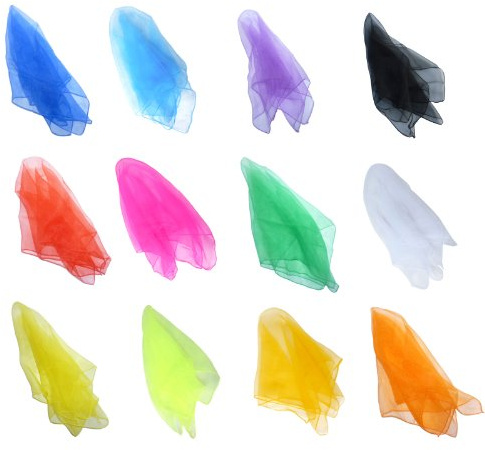 Hoerev® Jongliertücher (Tanz) 12er Set aus Nylon, 60CM x 60CM