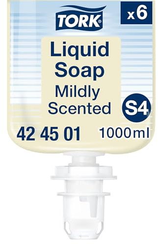 Tork Mild Duftende Hand Flüssigseife S4, 6 x 1.000 ml, 424501 | frischer Duft