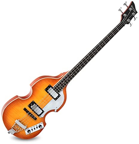 Rocktile VB-1 “Sir Paul” Vintage Beatbass - Violinbass - Bassgitarre - Hollowbody - 2 Humbucker - Sunburst
