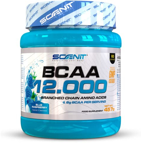 BCAA Pulver - BCAA - BCAA 12.000-457 g - BCAA drink - BCAA aminosäuren - BCAA aminosäuren pulver - Aminosäuren - Aminosäuren pulver - Aminosäuren BCAA (Blue raspberry)