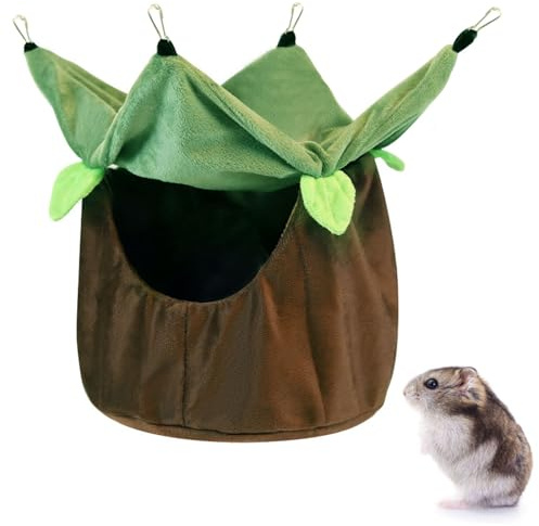 Haustierkäfig Hängematte Käfigzubehör Hamster zubehör - Käfig Hängendes Bett für Kleintiere mit Haken, Weiche und Warme Haustiere Käfig Kleintierebett, für Eichhörnchen, Chinchillas und Hamster.