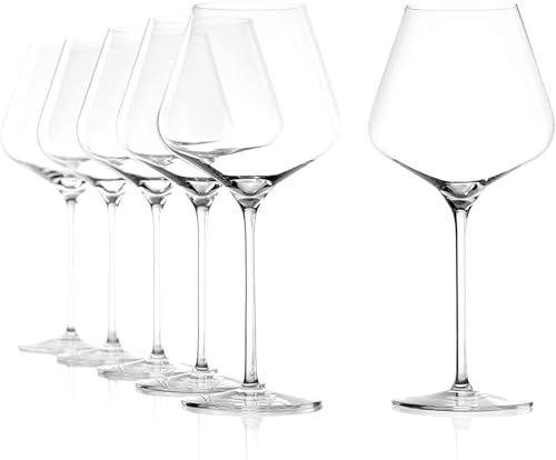 Stölzle Lausitz Burgundergläser Quatrophil 6er-Set 710ml – Elegante Rotweingläser ideal für Burgunder – Burgunderkelch aus Kristallglas für optimale Aromaentfaltung – Spülmaschinen- & Stoßfest