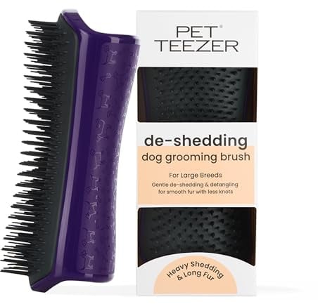 Pet Teezer, Fellpflegebürste für Hunde, Violett/Grau