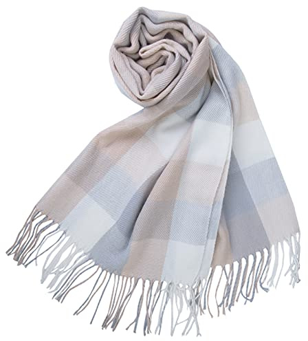 Chalier Fashion Winter Karierter Schal Damen Fransen, Geschenke für Frauen | Weich Warm Kratzfrei Karomuster Plaid Damenschal Winterschal Umhangschal für Teenager Mädchen Kleine Geschenke