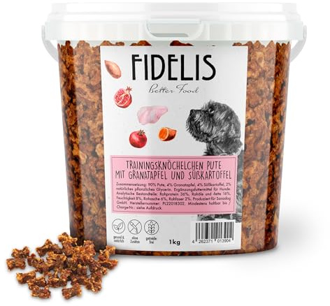 Trainingsknöchelchen Pute mit Granatapfel und Süßkartoffel (1kg-Eimer)