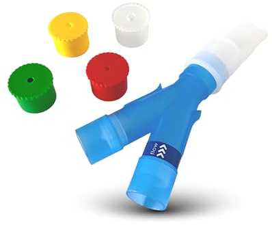 LUNGENTRAINER Atemtrainer-SET YPSI I Atemtrainingsgerät zur Optimierung einer gesunden Tiefenatmung I für in- und exspiratorische Atemübungen I mit 4 Stenose-Kappen I frei von PVC & Latex