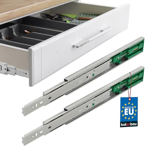 KOTARBAU® Schubladenschienen Vollauszug Schubladenauszug 300mm mit Selbsteinzug Stahl Schubladenschienen Softclose Auszüge Schubladenauszüge Schienen für Schubladen Vollauszüge Teleskopschienen