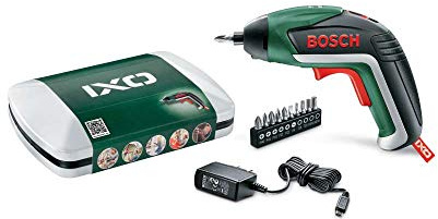 Bosch Akkuschrauber IXO (5. Generation, 10 Bits, USB Ladegerät, Dose, 3,6 Volt, 1,5 Ah)
