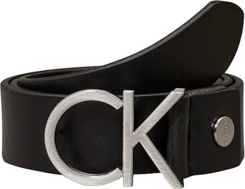 Calvin Klein Damen Gürtel Ck Logo Belt Ledergürtel, Schwarz (Black), 100 cm