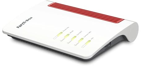 FRITZ!Box 7510 (Wi-Fi 6 DSL-Router (WLAN AX), bis zu 600 MBit/s (2,4 GHz), VDSL-Supervectoring 35b bis zu 300 MBit/s, WLAN Mesh, DECT-Basis, Media Server, geeignet für Deutschland)