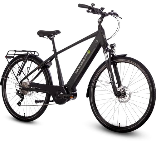 SAXONETTE E Fahrrad Herren 28 Zoll Ebike mit Mittelmotor 250 Watt 90NM, Elektro Fahrrad Erwachsene mit 36V 14.5Ah Akku, E Bike mit Hydraulische Scheibenbremse, 10 Gäng Pedelec für Herren/Männer