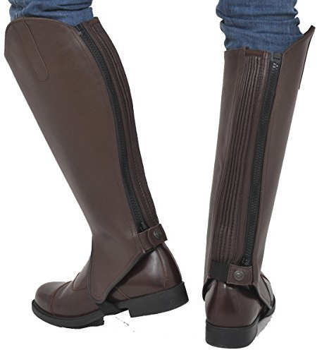 Riders Trend Erwachsene Reiterchaps Leder Premium Rindsleder mit Amara Gefüttert Chaps - Gaiter