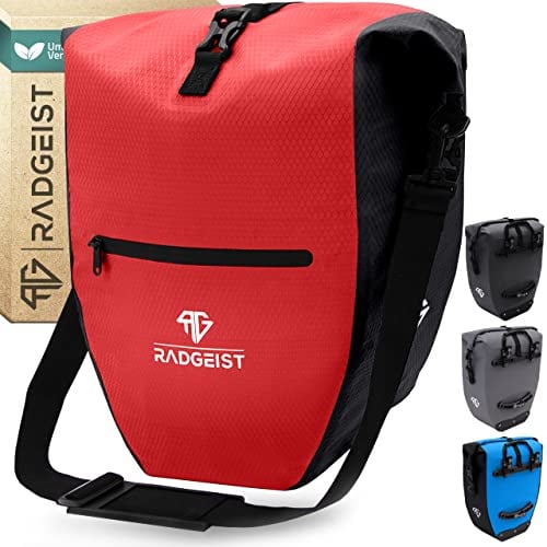 RADGEIST Fahrradtasche für Gepäckträger - Tasche für Fahrrad Gepäckträger - Gepäckträgertasche wasserdicht & Umhängetasche - Radtasche mit Reflektoren
