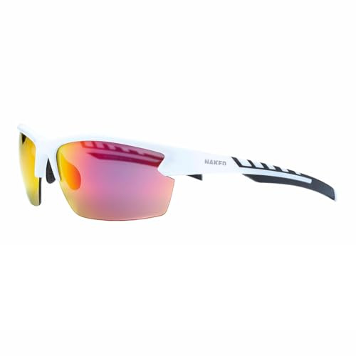 NAKED Optics Sportbrille Herren & Damen – Leichte Fahrradbrille für Herren & Damen mit Anti-Slip Pads – Bequeme Sport Sonnenbrille mit UV400-Schutz zum Radfahren, Laufen & MTB