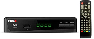 BSL-255 DVB-T2 HD-Receiver | Decoder für digitales terrestrisches Fernsehen (OHNE SATELLITEN- ODER KABELEMPFEHLUNG) | 1080p-Auflösung | Kompatibel mit H.265 und 10 HEVC-Hauptkanälen.