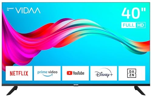 DYON Smart 40 VX-2-40 Zoll (100 cm) Full-HD Smart TV mit HD Triple Tuner (DVB-C/-S2/-T2), App Store, Prime Video, Netflix, YouTube, DAZN, Disney+, waipu.TV, Hotelmodus