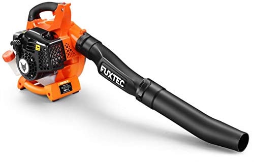 FUXTEC Benzin Laubbläser 2in1 FX-LB126 inkl. 2 Blasrohre – Auf Laubsauger erweiterbar – 2-Takt Motor – getestet Oberklasse 1,4 – Blasgeschwindigkeit 71 m/s