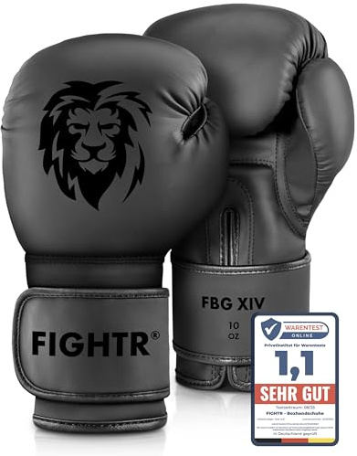 FIGHTR® Boxhandschuhe - Maximaler Schutz & Stabilität | Box Handschuhe für Boxen, MMA, Muay Thai & Kickboxen | Größen 8-16 oz, inkl. Tragetasche