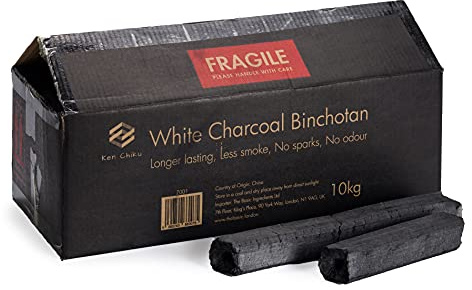 Emma Basic- Bambuskohle 10Kg | Briketts perfekt zum Grillen | Lange Brenndauer | Rauchfrei und geruchlos | Holzkohle in Restaurantqualität | Einfaches Brennen für Grills