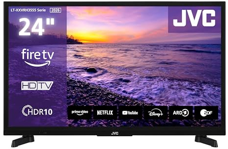 JVC LT-24VRH3555 Fernseher 24 Zoll Fire TV HD-Ready Smart TV HDR Fernseher mit Alexa Sprachsteuerung und Triple Tuner, LED TV (2026)