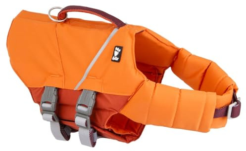 Hurtta Life Savior ECO Hundeschwimmweste maximale Sicherheit im und am Wasser beim Schwimmen, SUP, Kayak & Bootsausflügen (Buckthorn, 5-10 kg)