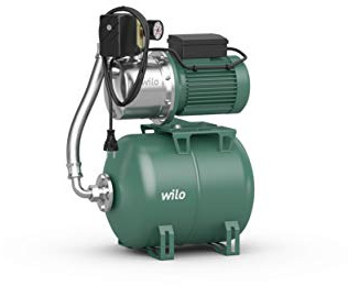 Wilo-Jet HWJ 20 L 203 Gartenpumpe mit 20L Membran-Druckbehälter, selbstansaugender Hauswasserautomat/Hauswasserwerk zur Wasserversorgung aus Brunnen, Zisternen, Regentonnen, 5000l/h, 4,2 bar, 750W