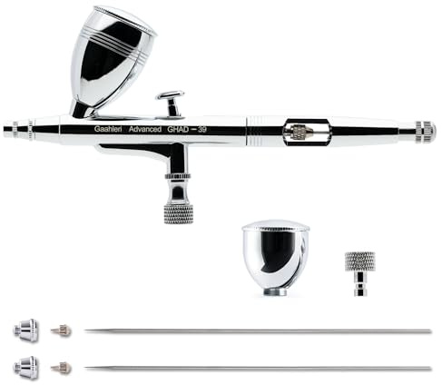 Gaahleri Airbrush-Set, Airbrush-Pistole, Dual-Action-Schwerkraft, 1/2 & 1/4 oz Flüssigkeitsbecher, 0,35 & 0,5 mm Nadel, kostengünstiges Airbrush-Set, Make-up, Nagelkunst, Malerei, Modell, Färbung,