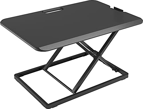 BONTEC Höhenverstellbarer Schreibtischaufsatz, Schreibtisch Erhöhung 67x47cm, Tragfähigkeit 8 kg, Stehpult, Ergonomischer Stehtisch, Standing Desk Converter Für Laptop & Monitor