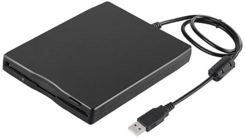Sxhlseller 3,5 Zoll Diskettenlaufwerk USB 2.0, Floppy Reader | Plug and Play, USB 2.0, 1,44 MB Disketten, Für XP Vista 7 8 10 und Mac OS, Schwarz