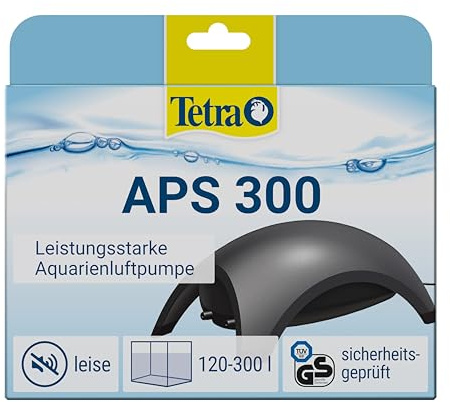 Tetra APS 300 Aquarium Luftpumpe - leise Membran-Pumpe für Aquarien von 120-300 L, schwarz