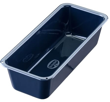Dr. Oetker Kastenform 25 cm Back-Liebe Emaille – Schnitt- & kratzfeste Backform mit Emaille – 25er Kasten Brotbackform in Dunkelblau
