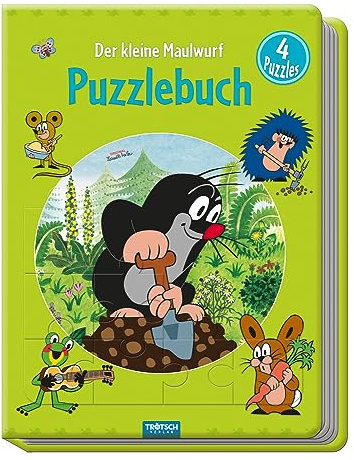Puzzlebuch Der kleine Maulwurf, 4 Puzzles: Beschäftigungsbuch Entdeckerbuch Puzzlebuch