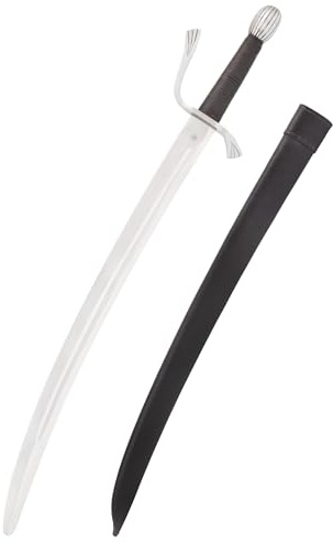 Ulfberth - Schaukampf Falchion SK-B, Federstahl EN45 - Gesamtlänge: ca. 83 cm - Schlagkannte 2 mm - abgerundete Spitze - Mittelalter Schwert Replik für Reenactment