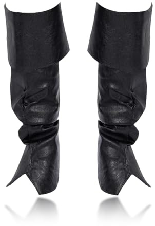 Mittelalter Schuhe, Mittelalterliche StiefelüBerzüGe, Steampunk, Mittelalter Schuhe Herren und Damen, Wikinger KostüM, Mittelalterliche StiefelüBerzüGe Beinwickel, Cosplay、Halloween (X-Large)