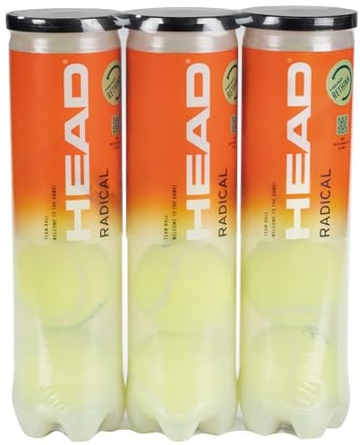 HEAD Radical Tennisball (3 x 4 Stück) Amazon Exclusive, Gelb