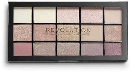 Revolution Beauty London Reloaded Eyeshadow Palette, Highly Pigmented, 15 Shades, Matte and Shimmer Finishes, Iconic 3.0, 16.5g