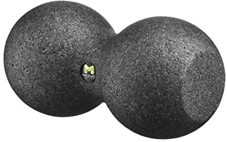 MOVO Faszien-Duoball | 23 x 12 cm | Twinball | Peanut Roller Ball | Massage-Ball Doppelball | Duo-Faszienmassageball | Faszienrolle | Prävention von Verletzungen | Optimum/Hard