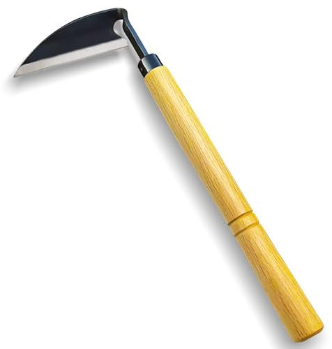Nhcuijun Dreieckige Gartenhacke, Japanisches Gartenwerkzeug | Ideales Gartenzubehör zum Entfernen von Unkraut und Moos, Länge: 35 cm