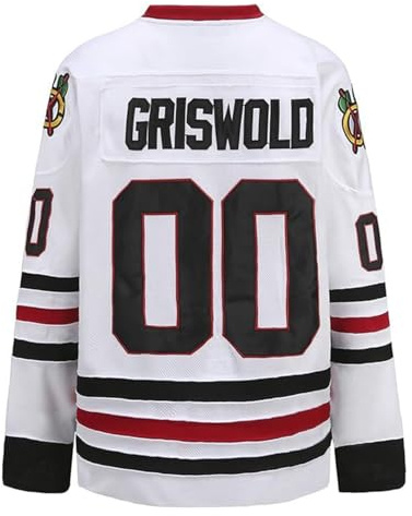GHOSTWEAR Griswold #00 Film-Hockeytrikot – Genähte Buchstaben und Zahlen – Authentische Bekleidung von Fabs S-5XL, L