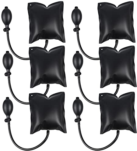 EXLECO 6 Stücke Montagekissen Hebekissen Pumpkissen Air Pump Wedge Luftkissen Montage Spreizkissen Pneumatikspanner für Tür Fenster Installation und Wohnmobilausstattung