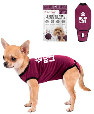 BellyGuard - Nach Operationen, Einteiler zur Genesung des Hundes, nach dem Spay, Kastanienbraun, Body für männliche und weibliche Hunde, Alternative für große und kleine Hunde, weiche Baumwolle