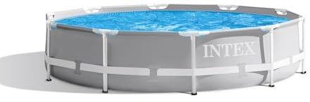INTEX "Metal Frame" Pool rund Aufstellpool (Ø 305 x 76 cm) Kinderpool Familienpool Swimmingpool Volumen ca 4.485l, blau (26700NP )