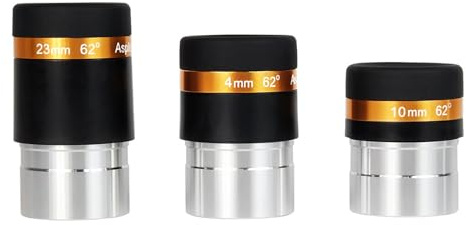 Svbony Okular Teleskop, 1,25” Teleskop Okular Set 4mm 10mm 23mm 62° Weitwinkel Okulare Scharfe Bilder Asphärische Linse, für Beobachtung Binärdateien Mondsternhaufen